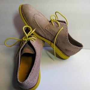 COLE HAAN LunarGrand Tan Suede WingTip Oxfords